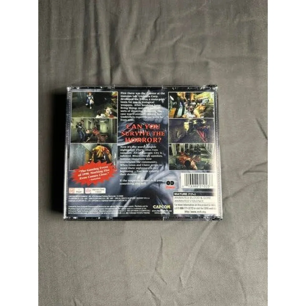 Resident Evil 2 Sony PlayStation PS1 1998 Capcom SLUS-00421 2-Disc Set NTSC U/C